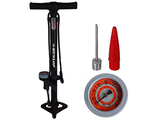 Dunlop Bicycle Floor Pump with Analogue Gauge