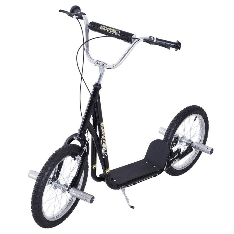 Homcom 16" Tyre Steel Push Scooter Black