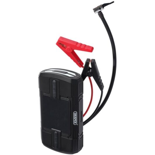 Draper 23722 12V Lithium Jump Starter and Tyre Inflator, 1200A