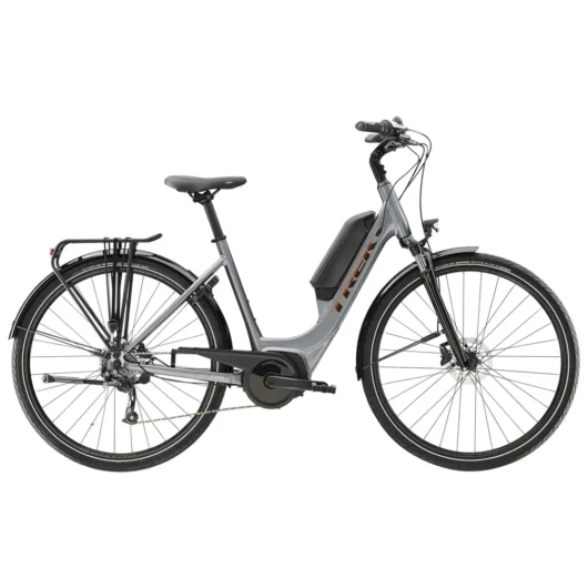 Trek Verve+ 1 Lowstep DT 400WH Electric Bike 2023 Galactic Grey