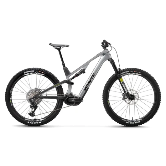 Whyte E-Lyte 150 RSX Electric Bike 2024 Gloss Silver/Matt UD Carbon