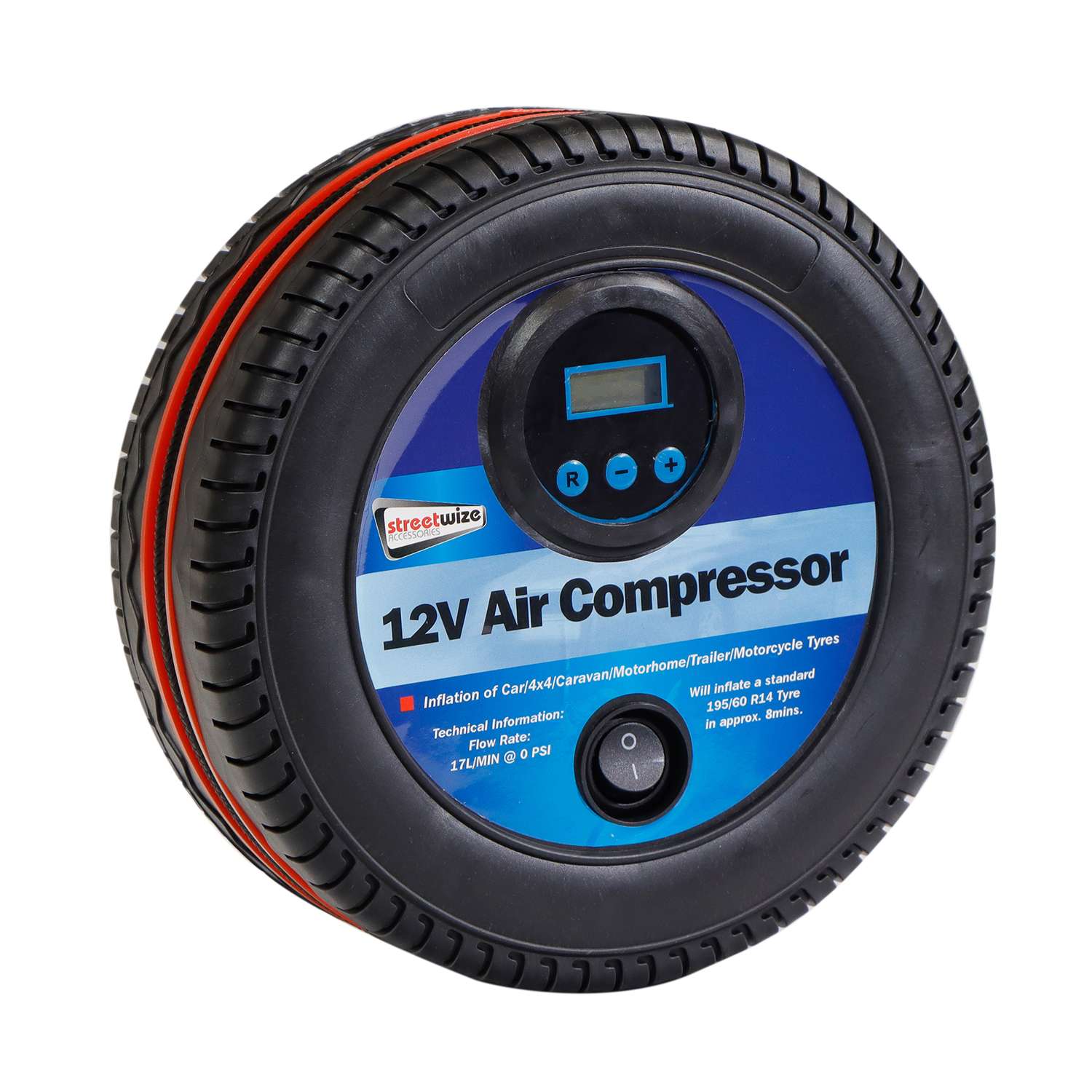 12V Air Compressor Tyre Shape Digital Gauge
