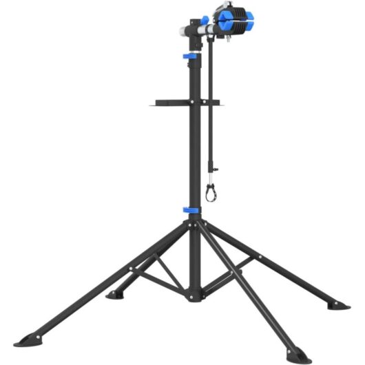 Bike Repair Stand Foldable Adjustable 108-188 cm Blue Steel vidaXL