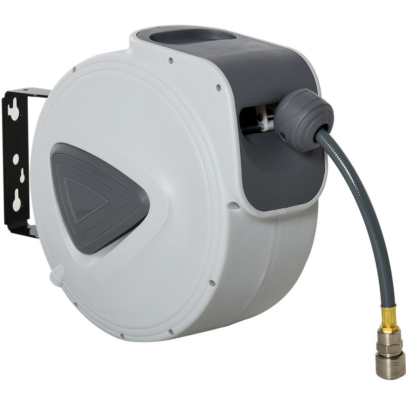 Durhand - Retractable Air Hose Reel Auto Self-Winding Wall Mounted 1/4'' 15m'