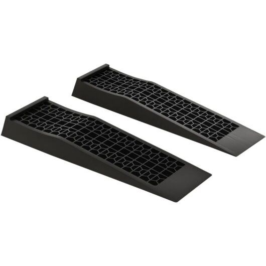 Homcom - c 2 Pcs 70x20cm Thick Plastic Curb Ramps Anti-Slip Surface Tyre Friction