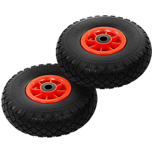 Sack Truck Wheels 2 pcs Solid pu 3.00-4 (260x85) Vidaxl