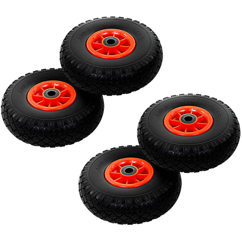 Sack Truck Wheels 4 pcs Solid PU 3.00-4 (260x85) vidaXL