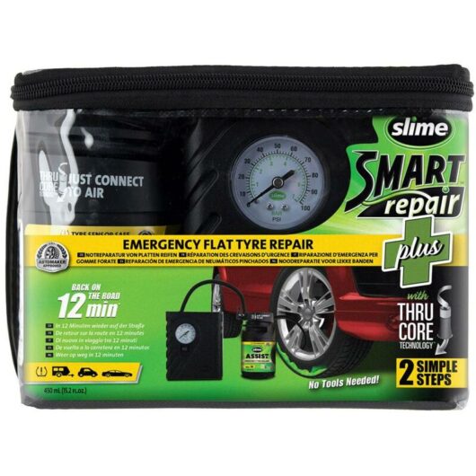 Slime - Flat Tyre Puncture Repair Sealant Smart Emergency Kit Air Compressor 50138