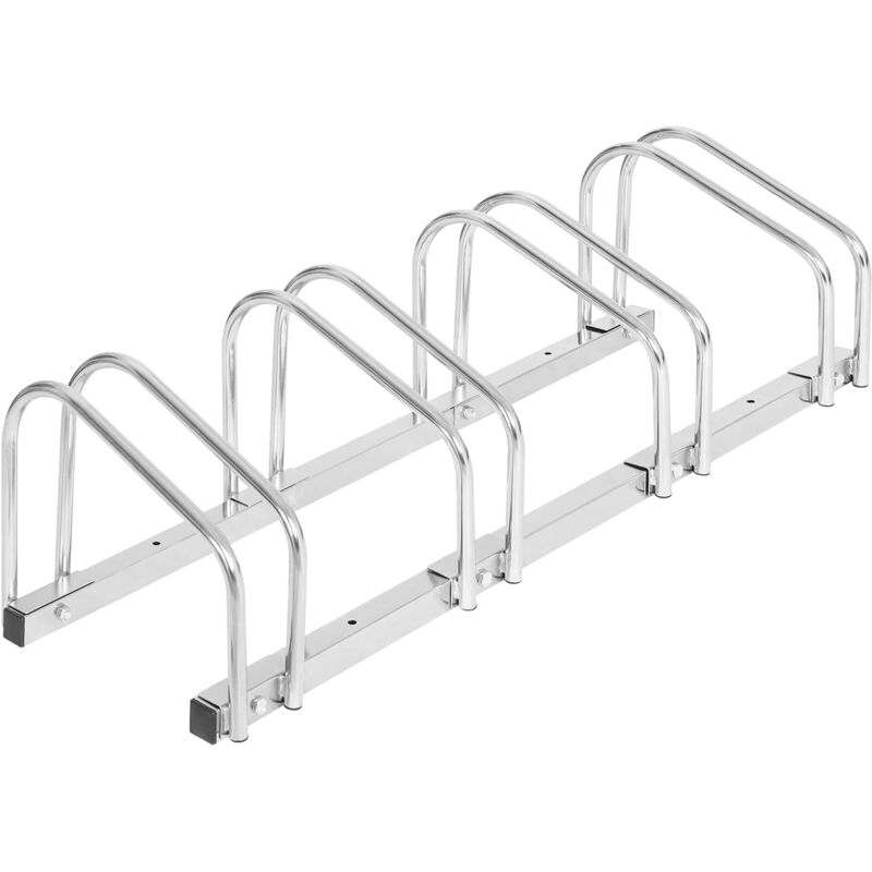 WOLTU Bike Stand Bicycle Parking Rack for 4 Bikes,Silver