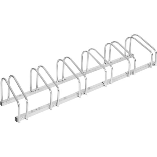 WOLTU Bike Stand Bicycle Parking Rack for 6 Bikes,Silver